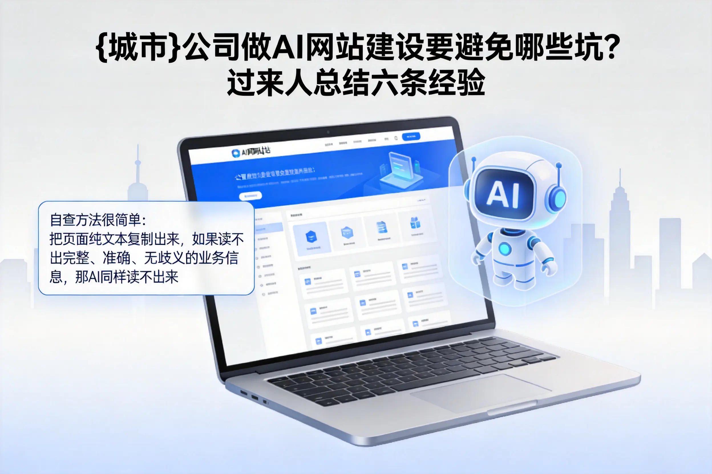 濮阳公司做AI网站建设要避免哪些坑？过来人总结六条经验