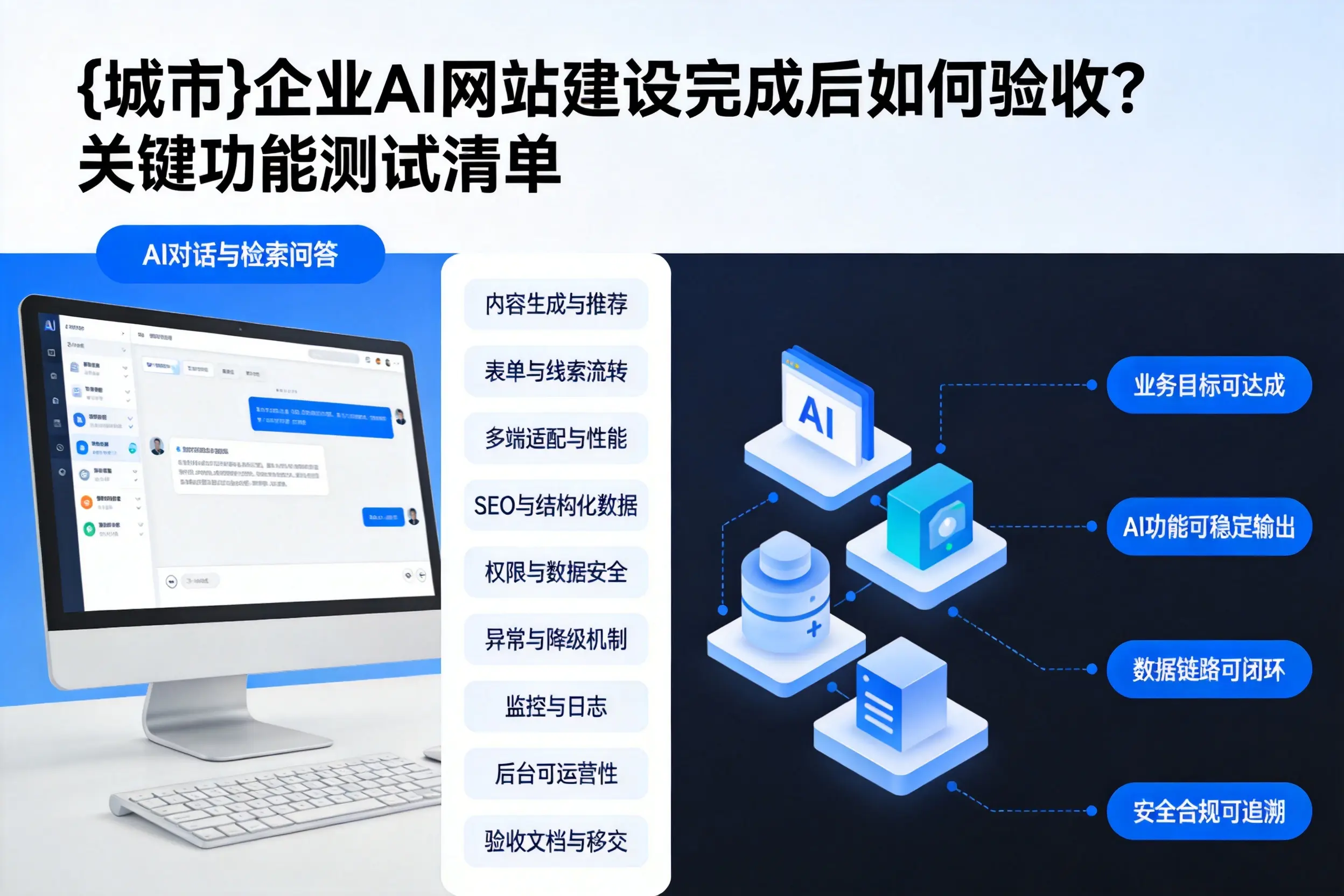 濮阳企业AI网站建设完成后如何验收?关键功能测试清单