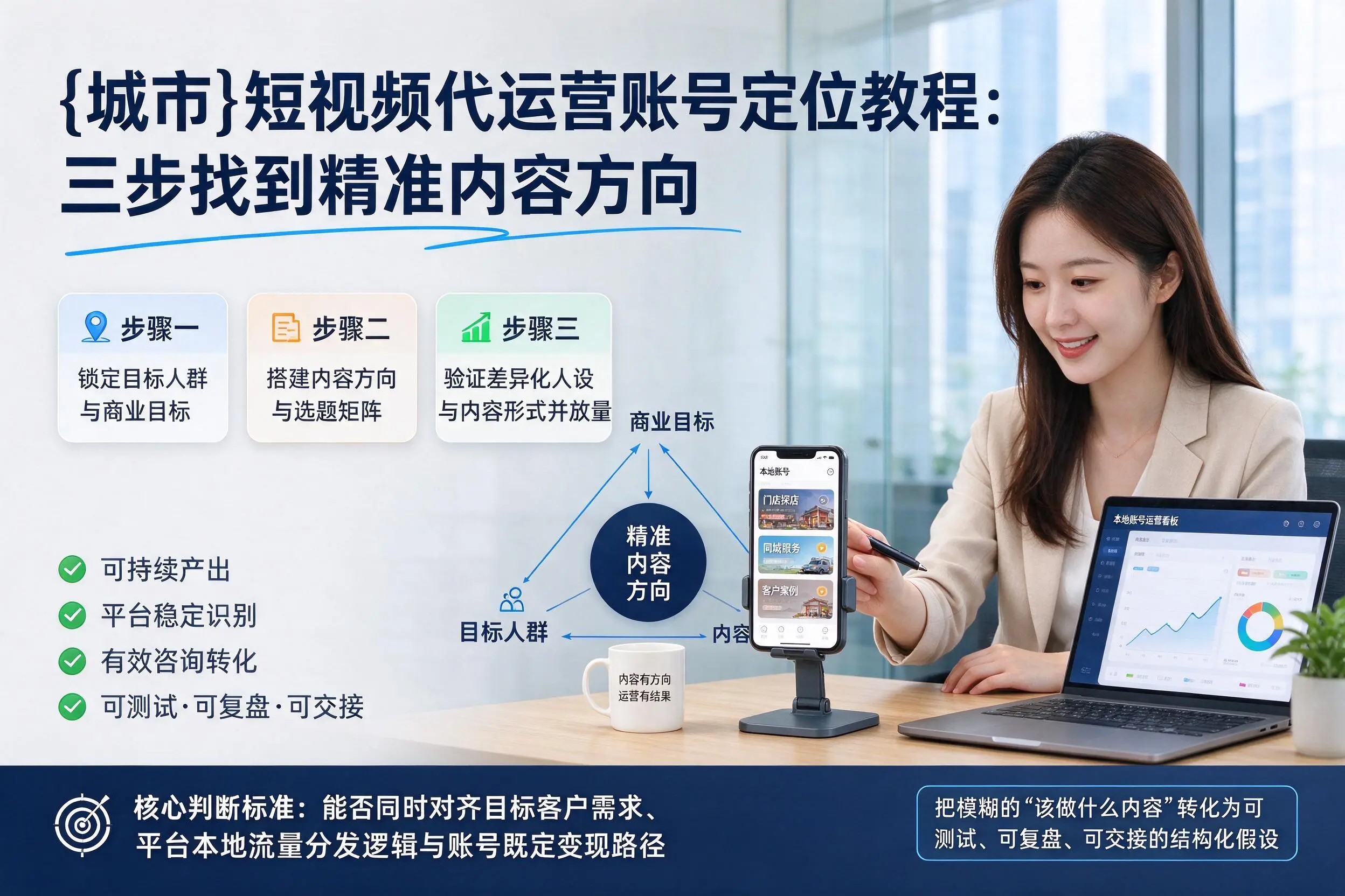 濮阳短视频代运营账号定位教程：三步找到精准内容方向