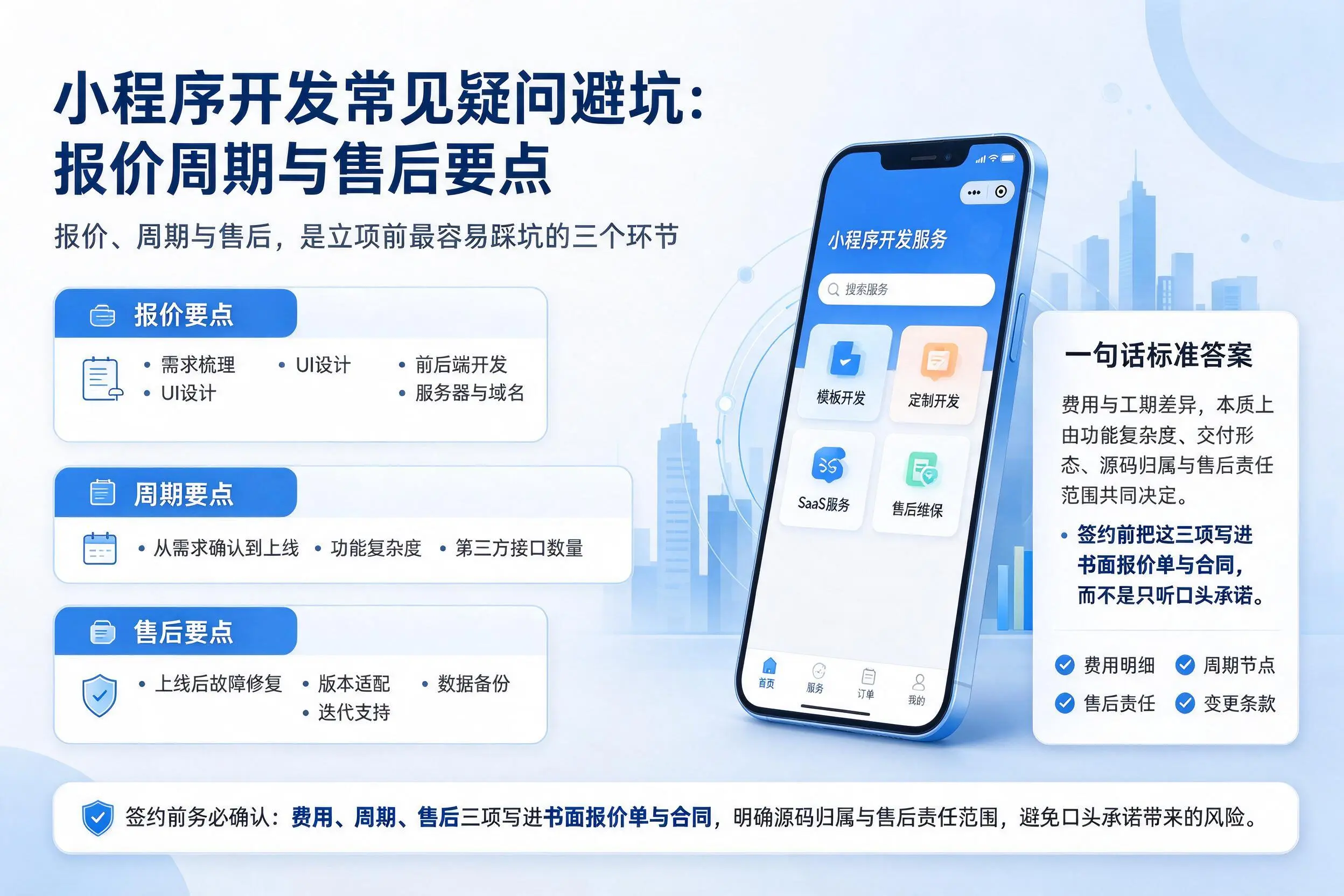 濮阳小程序开发常见疑问避坑:报价周期与售后要点