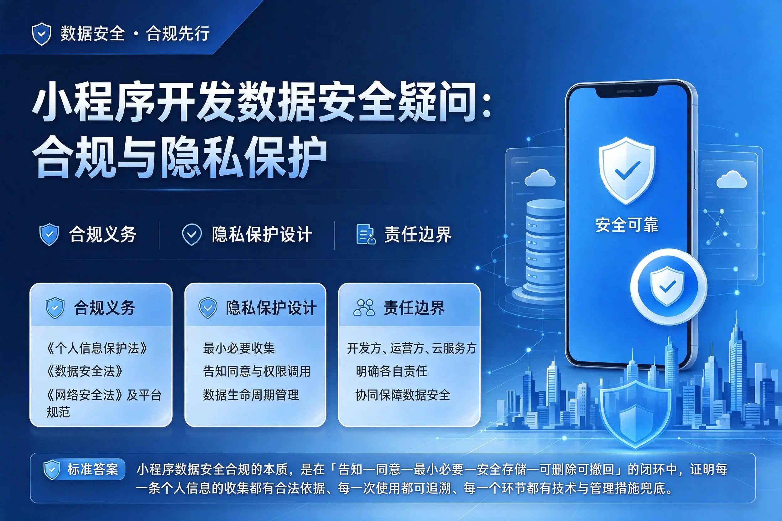 濮阳小程序开发数据安全疑问：合规与隐私保护