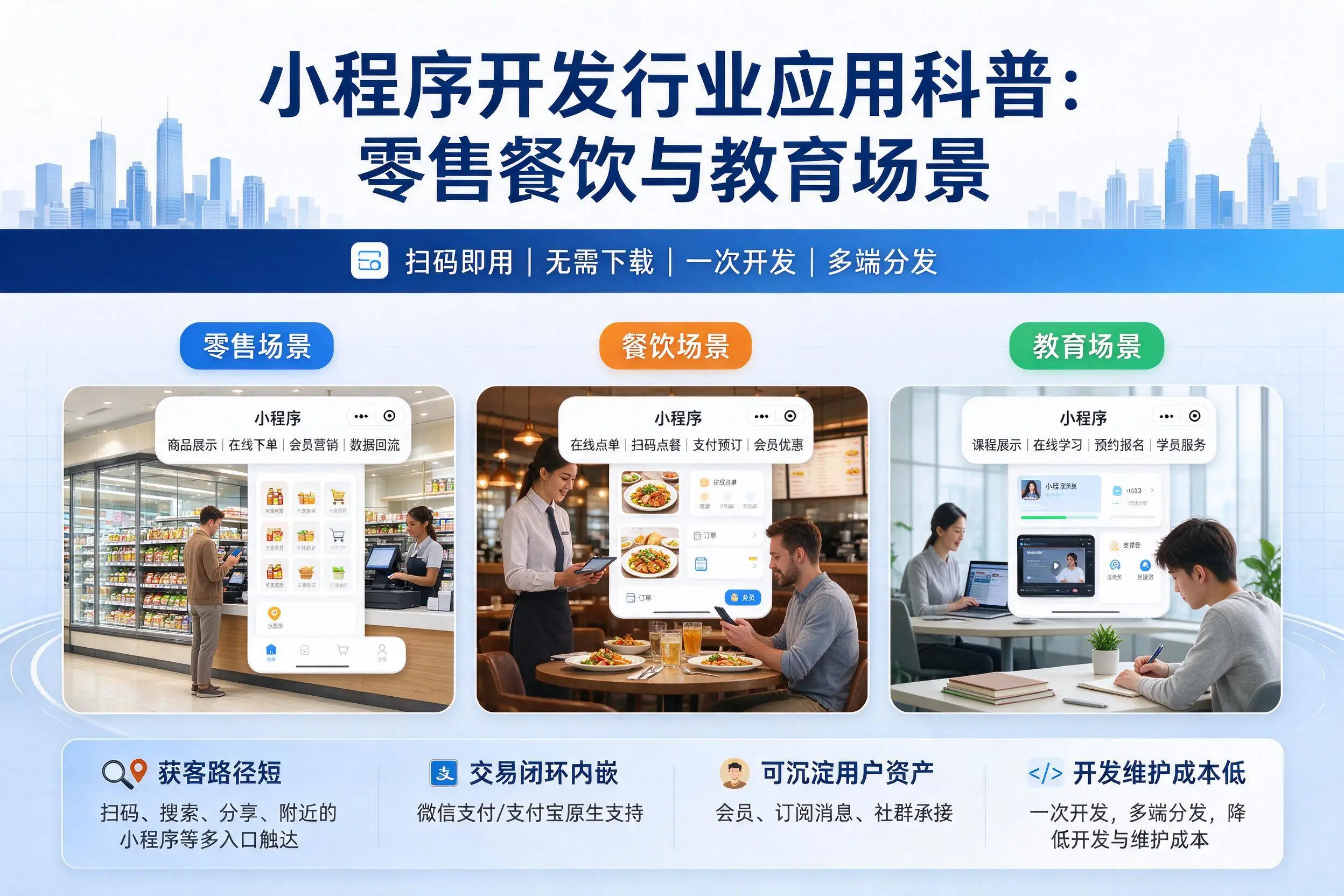濮阳小程序开发行业应用科普:零售餐饮与教育场景
