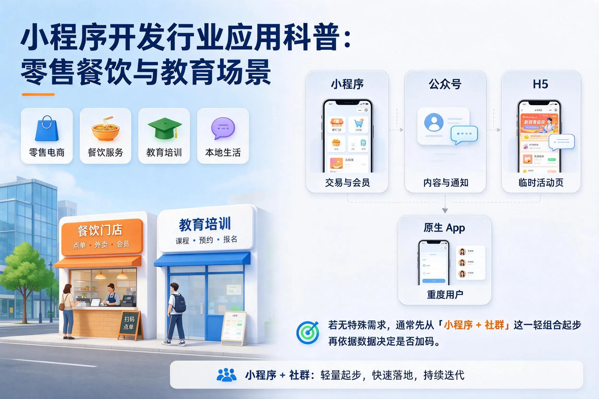 濮阳小程序开发行业应用科普:零售餐饮与教育场景