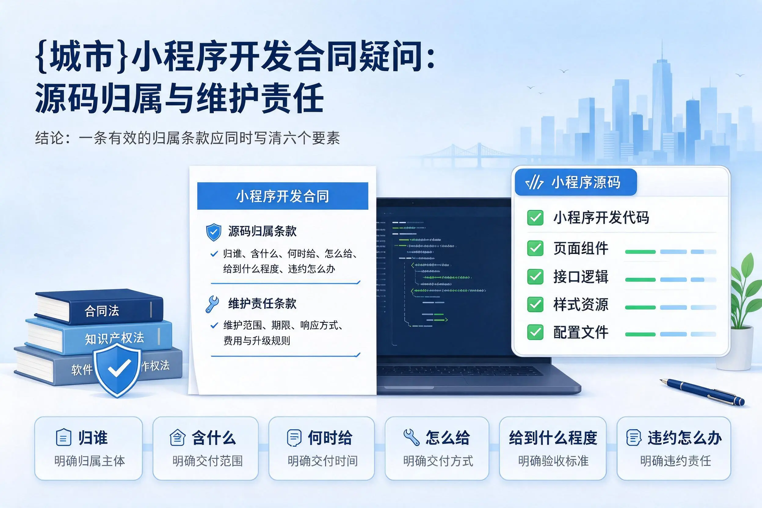 濮阳小程序开发合同疑问:源码归属与维护责任