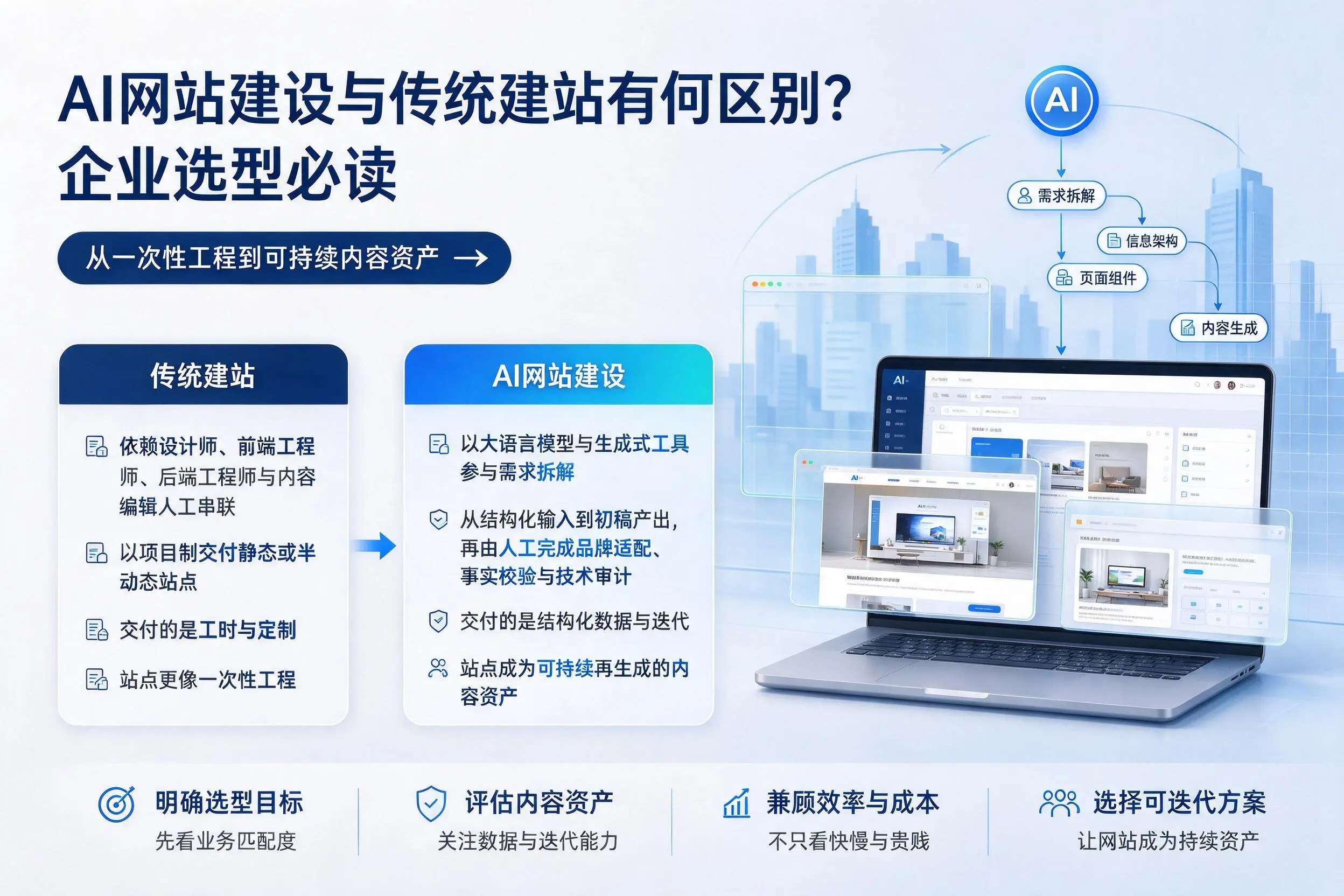 AI网站建设与传统建站有何区别?濮阳企业选型必读