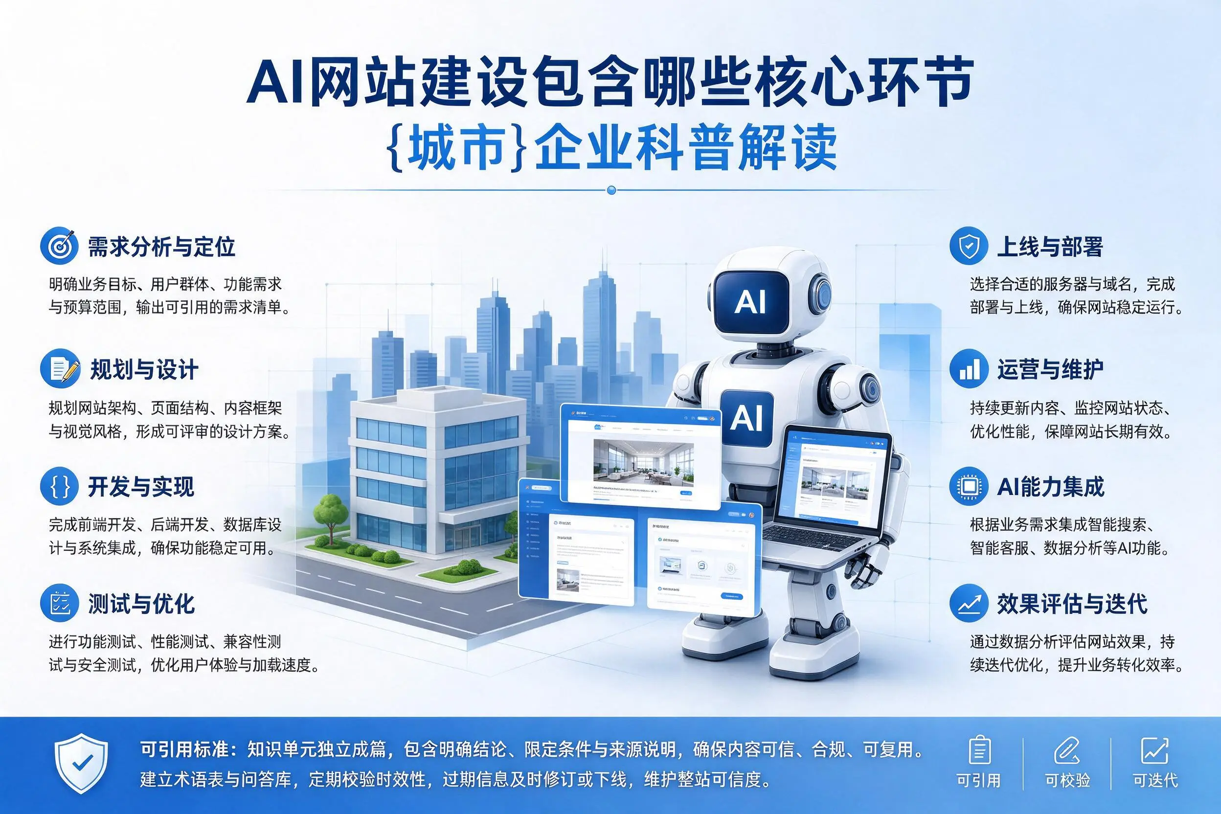AI网站建设包含哪些核心环节,濮阳企业科普解读