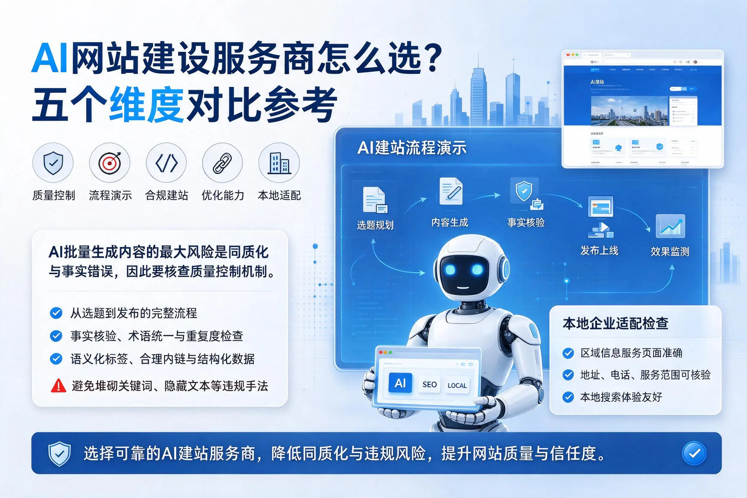 濮阳AI网站建设服务商怎么选？五个维度对比参考