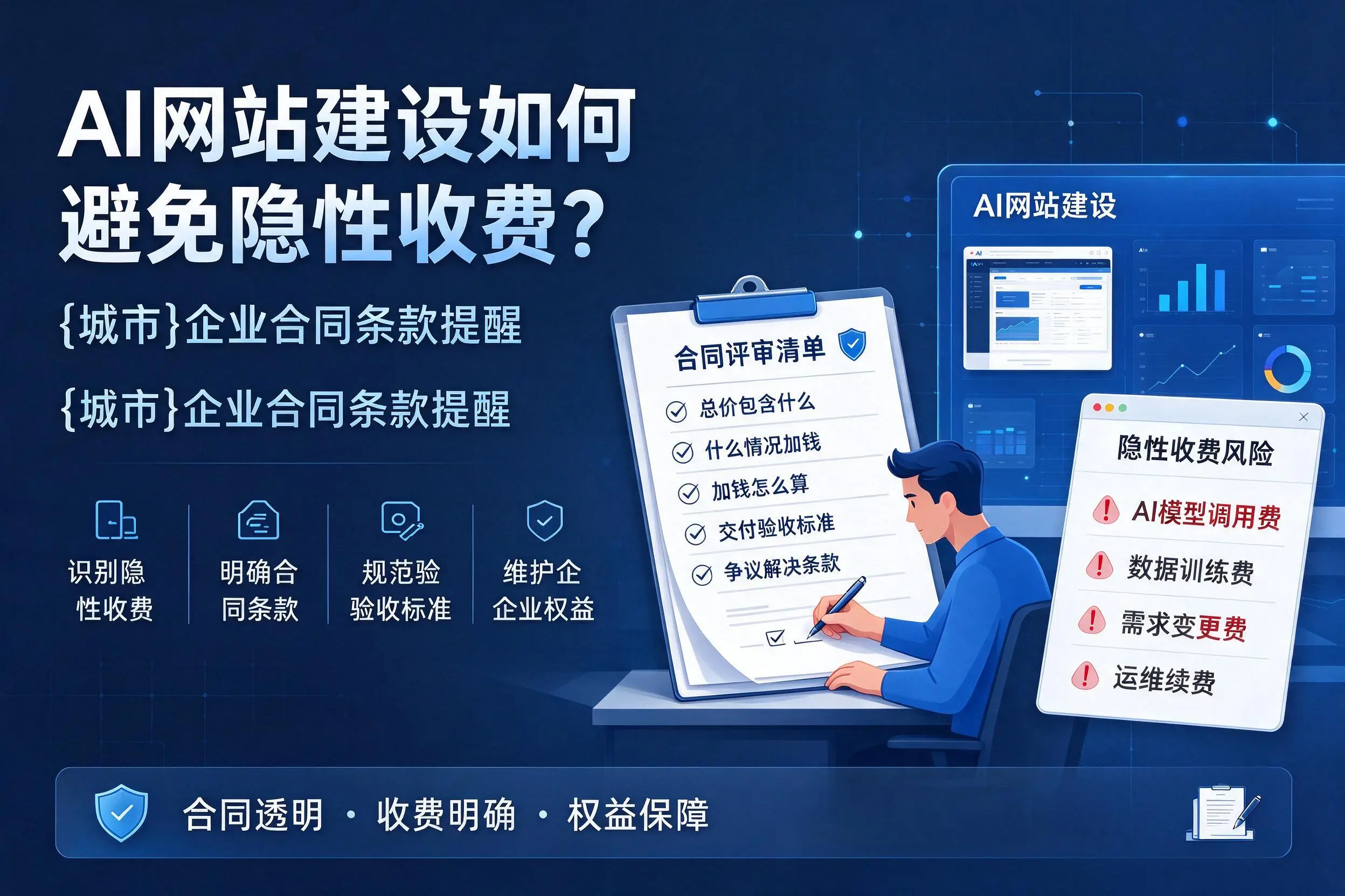 AI网站建设如何避免隐性收费？濮阳企业合同条款提醒