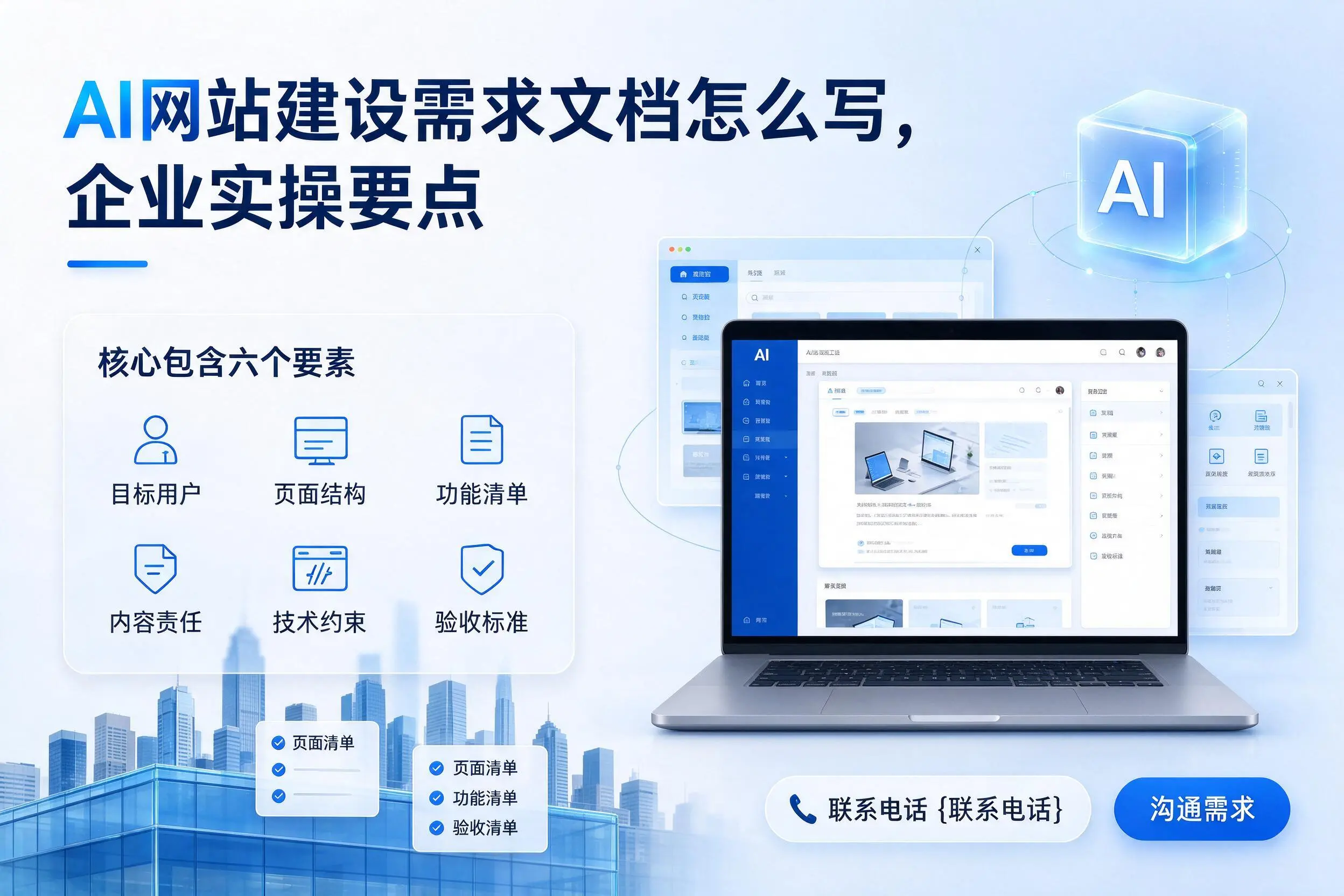 AI网站建设需求文档怎么写，濮阳企业实操要点